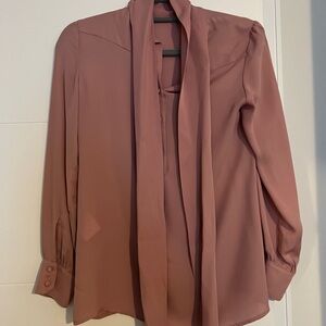 Elegant Dusty Rose Silk Blouse